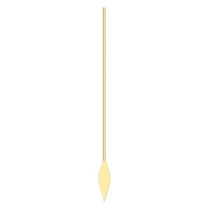Paddle pin 1pkg10, 14Kt gold-filled, diamond shaped, 1-3/4 inches long, 23 gauge.