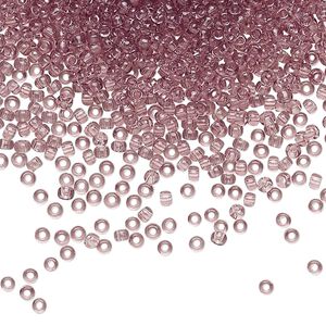 Seed bead, TOHO BEADS®, glass, pkg/50g, #11 round, transparent light amethyst (TR-11-6).