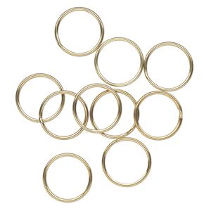 Split ring, antique brass-finished steel, 25mm round with 21.5mm inside diameter. Sold per pkg of 10.