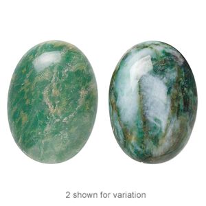 African "jade" 1pkg1, oval cab natural calibrated 30x22mm