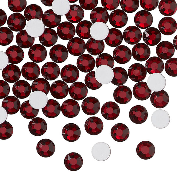 Flat back 1pkg1440 vivid Siam foil back, Preciosa MAXIMA Czech crystal rhinestone, 4.6-4.8mm chaton rose round SS20 image number 0