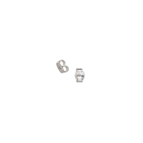 Earnut 1pkg2 14Kt white gold, 4.5x3mm daisy / lightweight, 1 pair image number 0