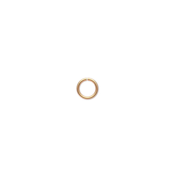 Jump ring, gold-plated brass, 5.5mm round, 4mm inside diameter, 20 gauge. Sold per pkg of 500. image number 0