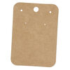 Earring / necklace card, kraft paper, 3 x 2-1/4 inches. Sold per pkg of 50. image number 0