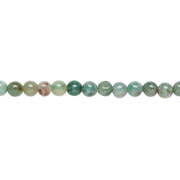 Bead, African "jade" (quartz) (natural), 4mm round, B grade, Mohs hardness 7. Sold per 15-1/2" to 16" strand. image number 0