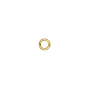 Jump ring, gold-plated brass, 6mm round diamond wire, 3.5 inside diameter, 16 gauge. Sold per pkg of 50.