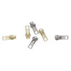 Component mix, gold- / silver-finished "pewter" (zinc-based alloy) / steel, 21x8mm zipper pull. Sold per pkg of 6. image number 1