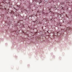 Seed bead, Delica®, glass, pkg/7.5g, #11 round, opaque silk satin inside dyed color orchid (DB-1806).