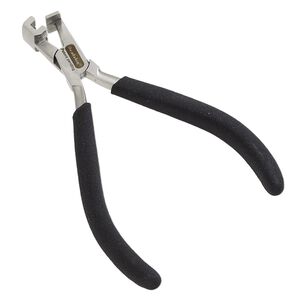 Pliers, Beadalon®, banding, rubber and steel, black, 5-1/4 inches with 4mm wide groove, double band. Sold individually.