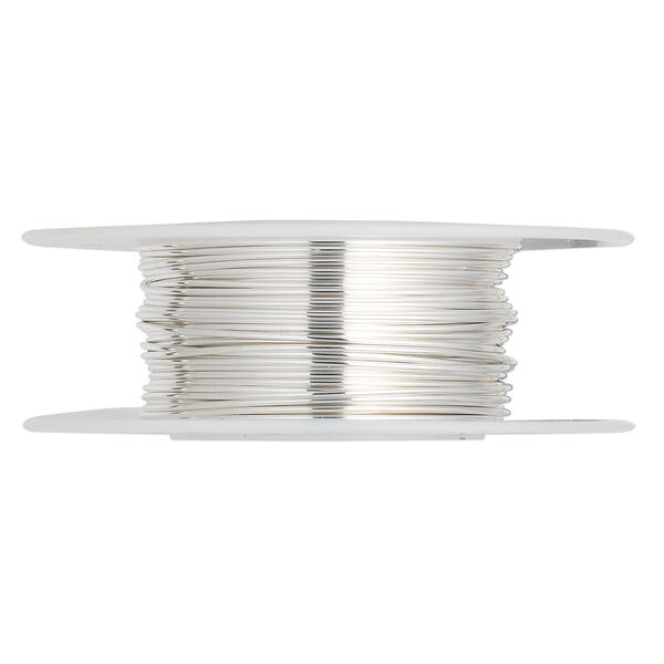 Wire, sterling silver-filled, dead-soft, round, 22 gauge. Sold per 100-foot spool. image number 0
