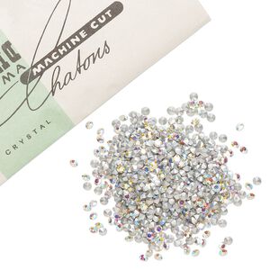 Chaton 1pkg1440 crystal AB, vintage Preciosa Czech crystal rhinestone round PP27