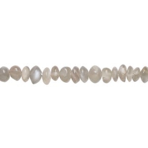 Grey moonstone 1pkg1, hand-cut saucer bead natural, 13 inch 4x2mm-5x4mm