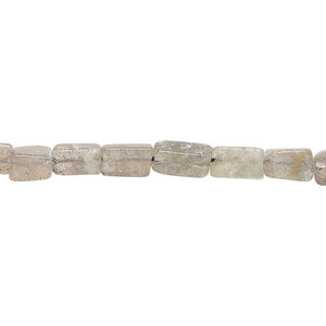 Labradorite 1pkg1, hand-cut flat rectangle bead natural, 13 inch 5x3mm-10x5mm