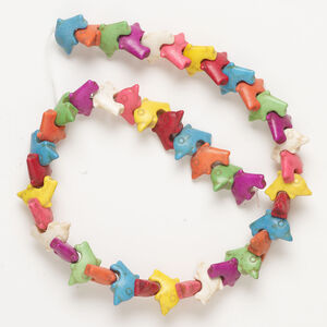 "Magnesite" / resin 1pkg1, dolphin bead 15.5-16 inch mixed colors 20x11mm-20x12mm