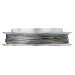 Beading wire, Tigertail™, nylon-coated stainless steel, clear, 7 strand, 0.026-inch diameter. Sold per 100-foot spool.