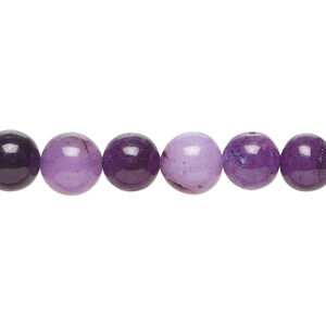 Amethyst / quartz 1pkg1, round bead, 15 inch 8mm