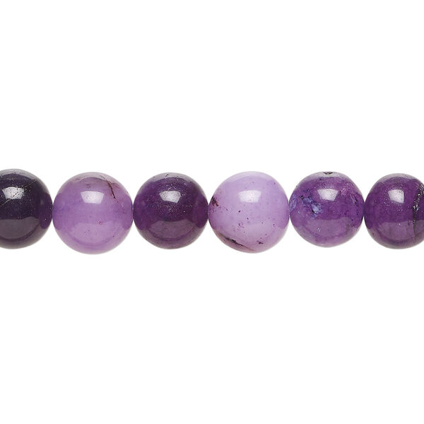 Amethyst / quartz 1pkg1, round bead, 15 inch 8mm image number 0