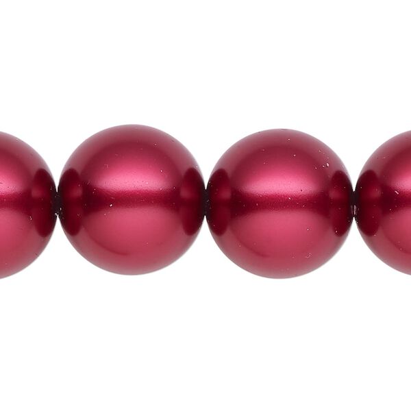 Pearl 1pk red, Celestial Crystal® 16mm round 15.5-16 inch image number 0