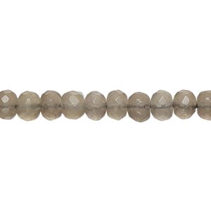Smoky quartz 1pkg1, hand-cut faceted rondelle bead 14 inch 6x5mm-7x6mm