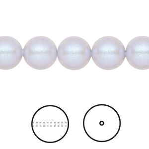 Pearl 100pk iridescent dreamy blue, Swarovski® 10mm round 5810