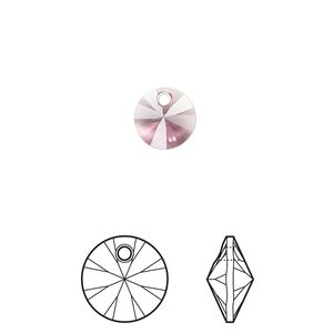 Drop 12pk iris, Crystal Passions® 8mm pendant mini disk 6428