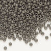 Seed bead, Preciosa Ornela Czech glass, 1pkg50g, 2.8-3.2mm rocaille, opaque matte terra dyed stone grey chalkwhite (06443) image number 0