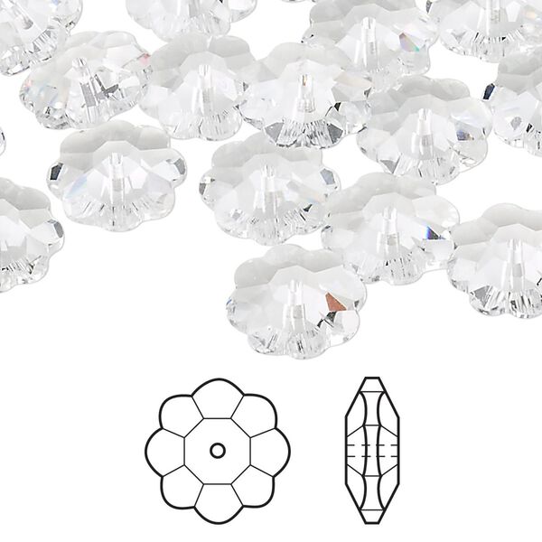 Margarita flower 12pk crystal, Crystal Passions® 12x4mm 3700 image number 0