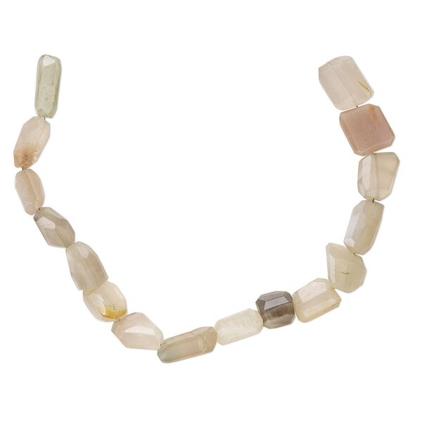 Multi-moonstone 1pkg1, hand-cut faceted nugget bead natural 8 inch small image number 0