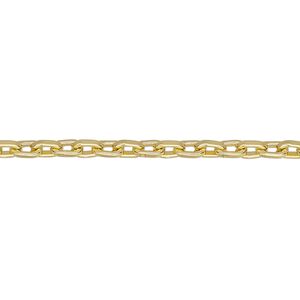 Chain, anodized aluminum, gold, 3.1mm square cable. Sold per pkg of 25 feet.
