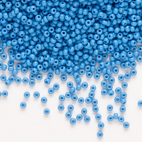 Seed bead, Preciosa Ornela Czech glass, pkg/50g, #11 rocaille, opaque dark turquoise, (63080). image number 0