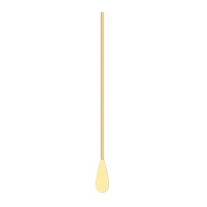 Paddle pin, gold-plated brass, 1-1/2 inch teardrop style, 22 gauge. Sold per pkg of 100.