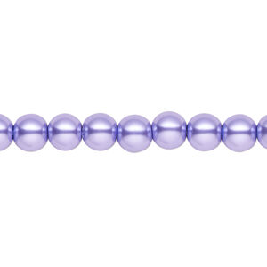 Pearl 2pk violet, Celestial Crystal® 6mm round 15.5-16 inch