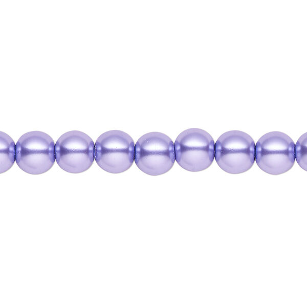 Pearl 2pk violet, Celestial Crystal® 6mm round 15.5-16 inch image number 0