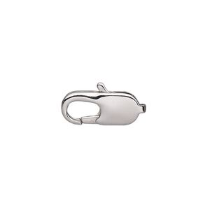 Clasp, lobster claw, stainless steel, 18x7mm oval. Sold per pkg of 2.