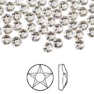 Flat back 1440pk crystal foil back, Swarovski® 4.6-4.8mm round SS20 2100