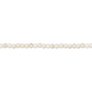 Magnesite 1pkg1, round bead 15.5-16 inch 2-3mm
