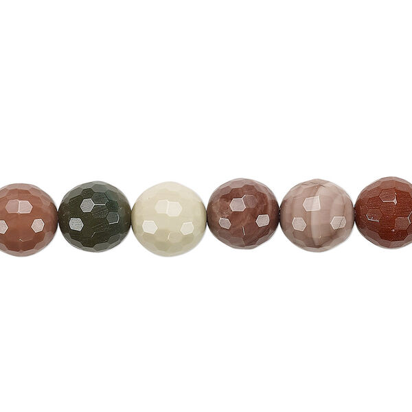 Imperial jasper 1pkg1, faceted round bead natural B grade, 8 inch 8mm image number 0