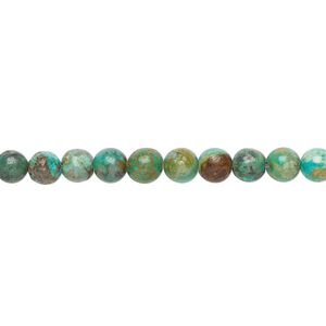 Turquoise 1pkg1, round bead 15.5-16 inch 4mm
