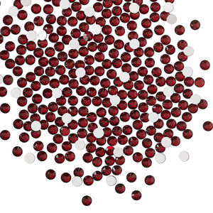 Flat back 1pkg1440 vivid Siam foil back, Preciosa MAXIMA Czech crystal rhinestone, 2.1-2.3mm chaton rose round SS7