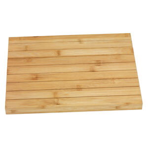 Display, earring card holder, bamboo, 2 x 10-5/8 x 8-1/4 inch inclined. Sold individually.