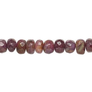 Multi-sapphire 1pkg1, hand-cut rondelle bead natural 14 inch 6x4mm-8x6mm