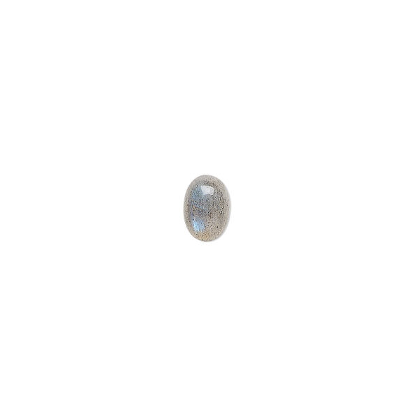 Cabochon, labradorite (natural), 7x5mm hand-cut calibrated oval, A- grade, Mohs hardness 6 to 6-1/2. Sold individually. image number 0