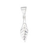 Bail, ice-pick, sterling silver, 31x7mm curved leaf 15mm grip length. Sold individually. image number 0