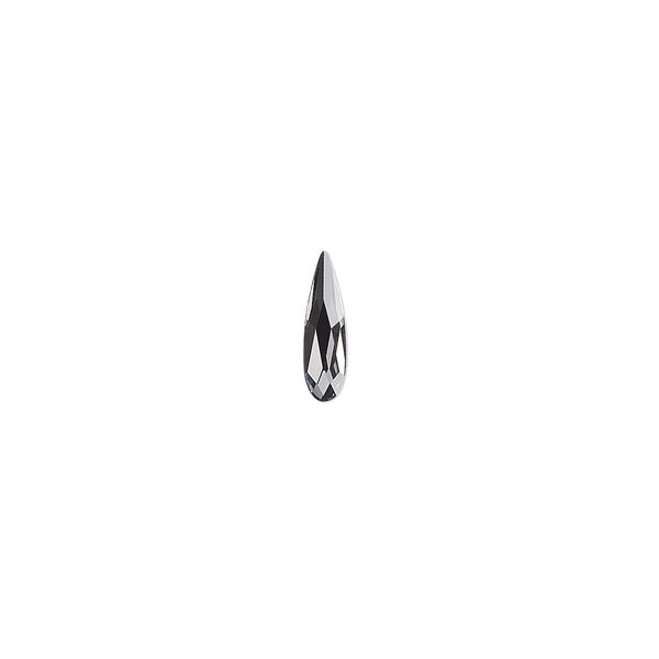 Flat back 6pk crystal silver night, Crystal Passions® 10x2.8mm raindrop 2304 image number 0