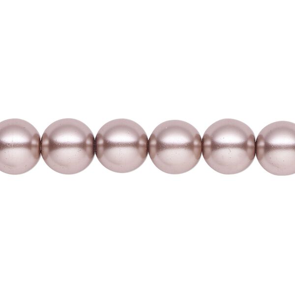 Pearl 2pk platinum, Celestial Crystal® 8mm round 15.5-16 inch image number 0