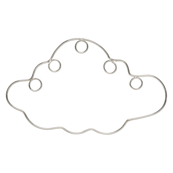 Wire frame, steel, 7-1/2 x 4-1/2 inch cloud. Sold individually. image number 0