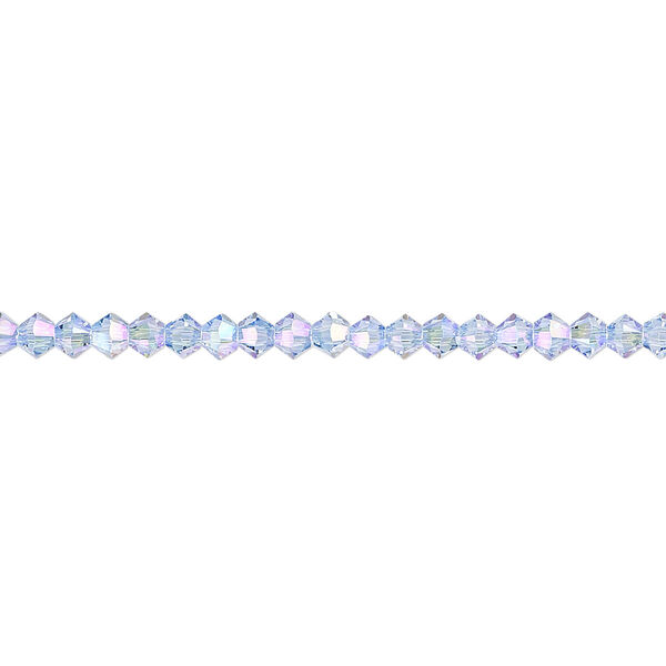 Bead 48pk light sapphire shimmer 2X, Crystal Passions® 3mm bicone 5328 image number 0