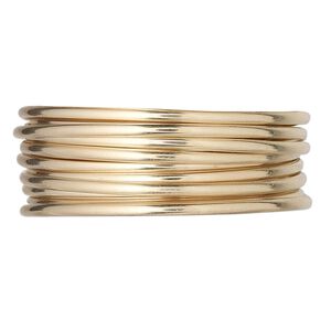 Wire, 12Kt gold-filled, full-hard, half-round, 14 gauge. Sold per pkg of 5 feet.