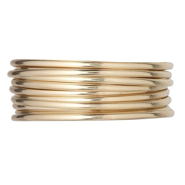 Wire, 12Kt gold-filled, full-hard, half-round, 14 gauge. Sold per pkg of 5 feet. image number 0