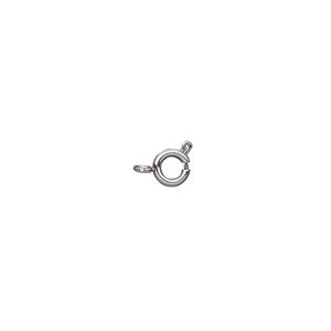 Springring 1pkg4, 5mm, stainless steel / steel clasp 1-strand